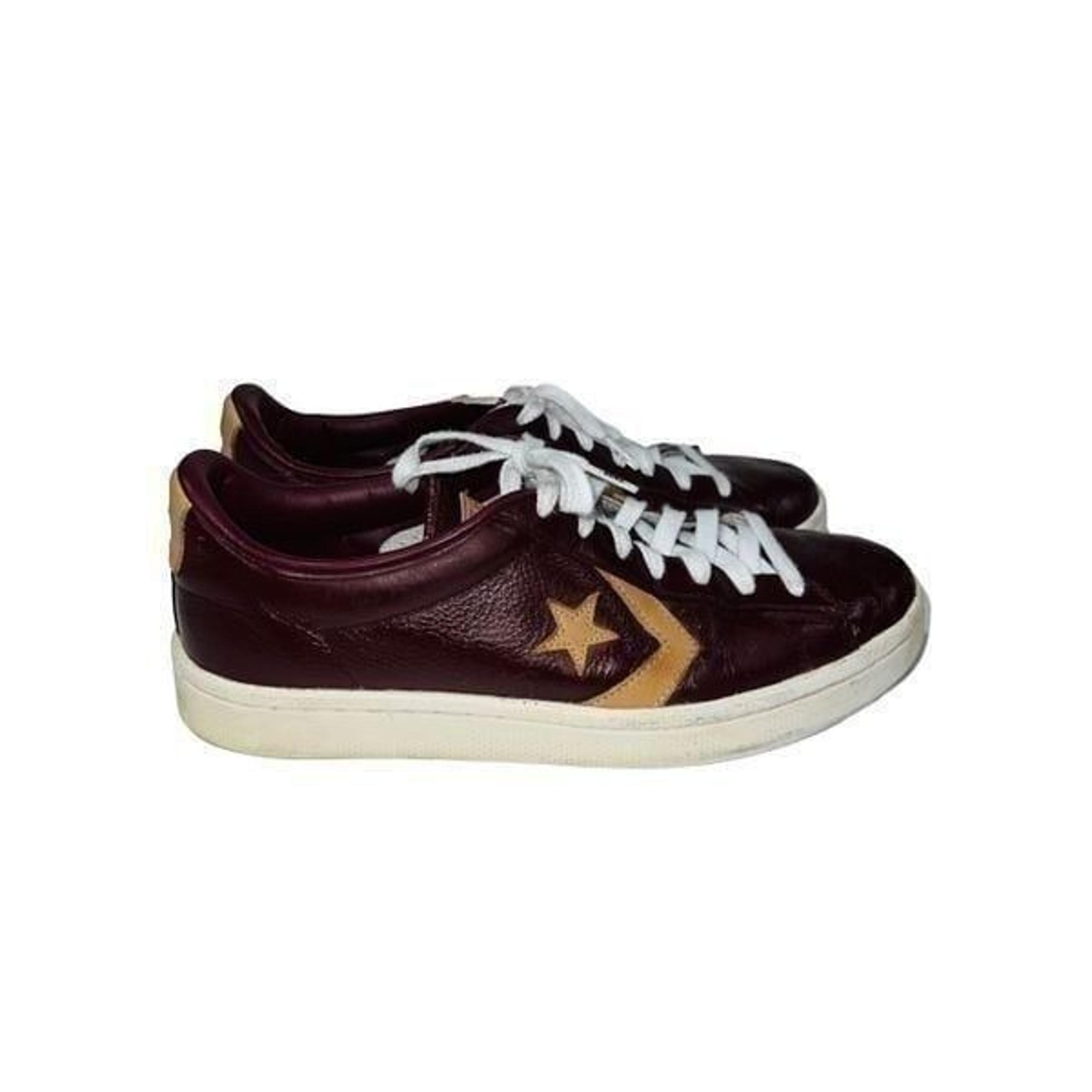 Converse Pro Leather 76 OX Deep Burgundy Tan Sneaker Skate Shoes | Men's Size 8