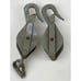 Vintage Lot of 2 M Klein & Sons Self-Locking Block Double Rope 11 Pulley - GOOD