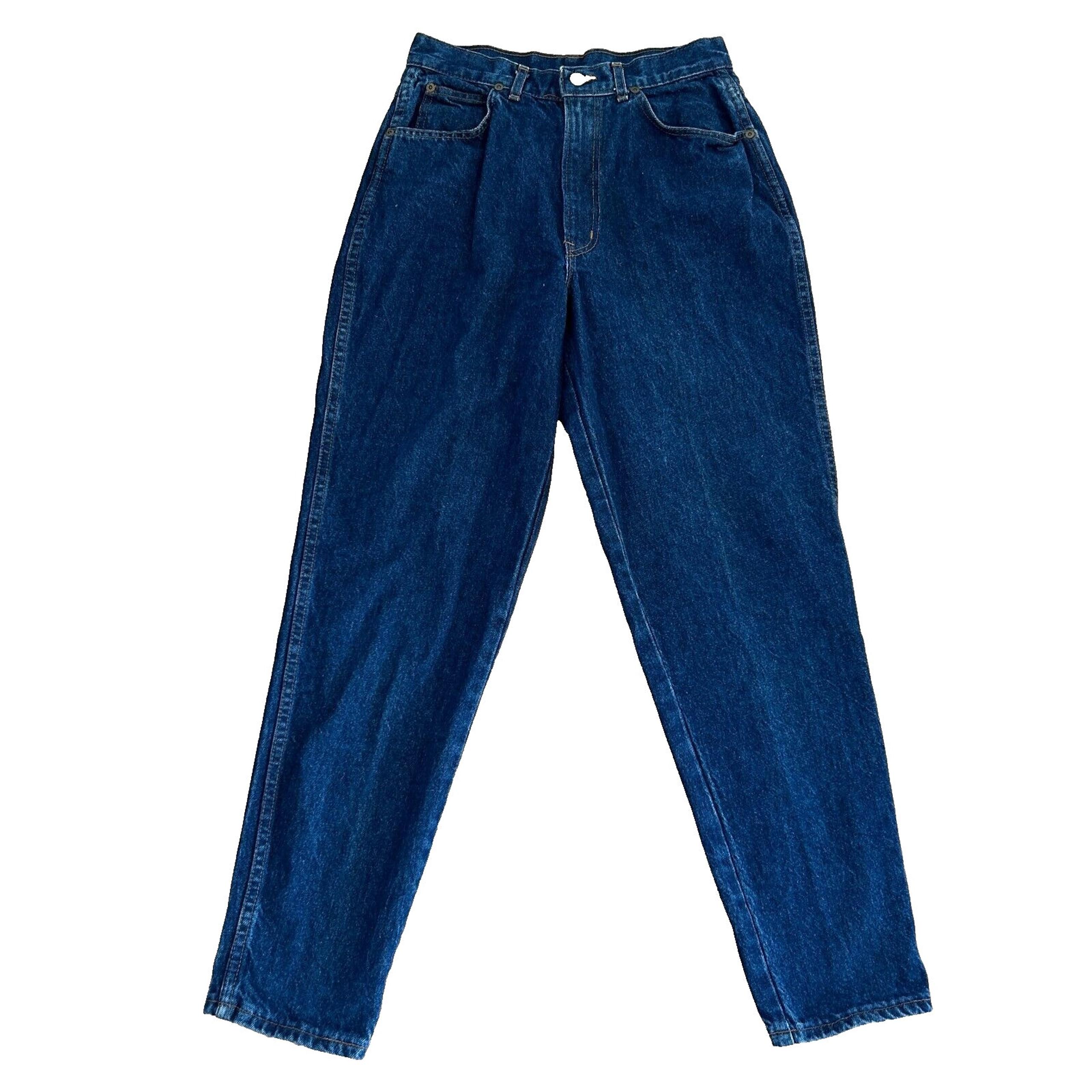 Chic Vintage Mom Jeans Womens Blue High Waist Denim Size 14 Retro 80’s