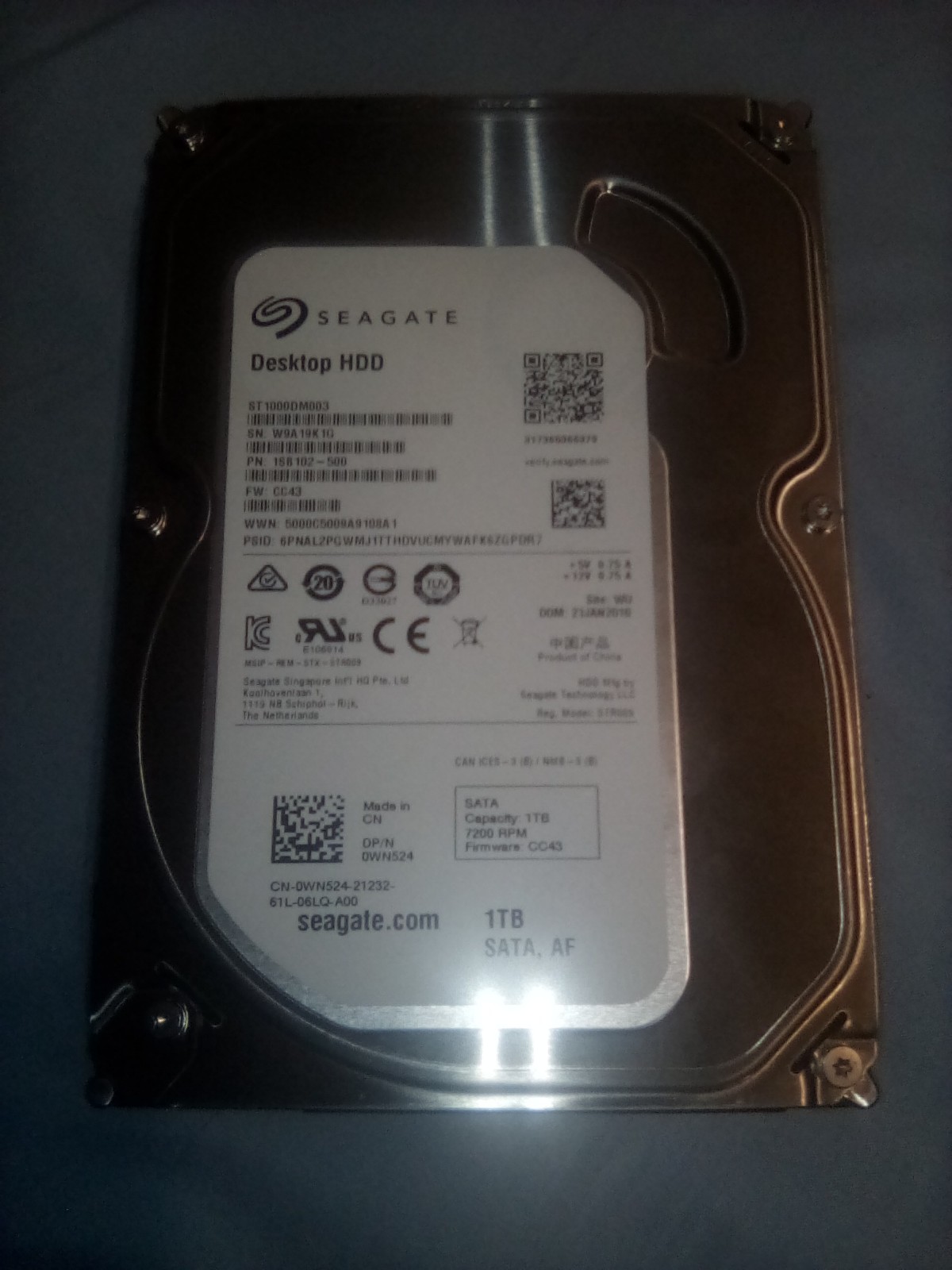 Seagate 1TB HDD