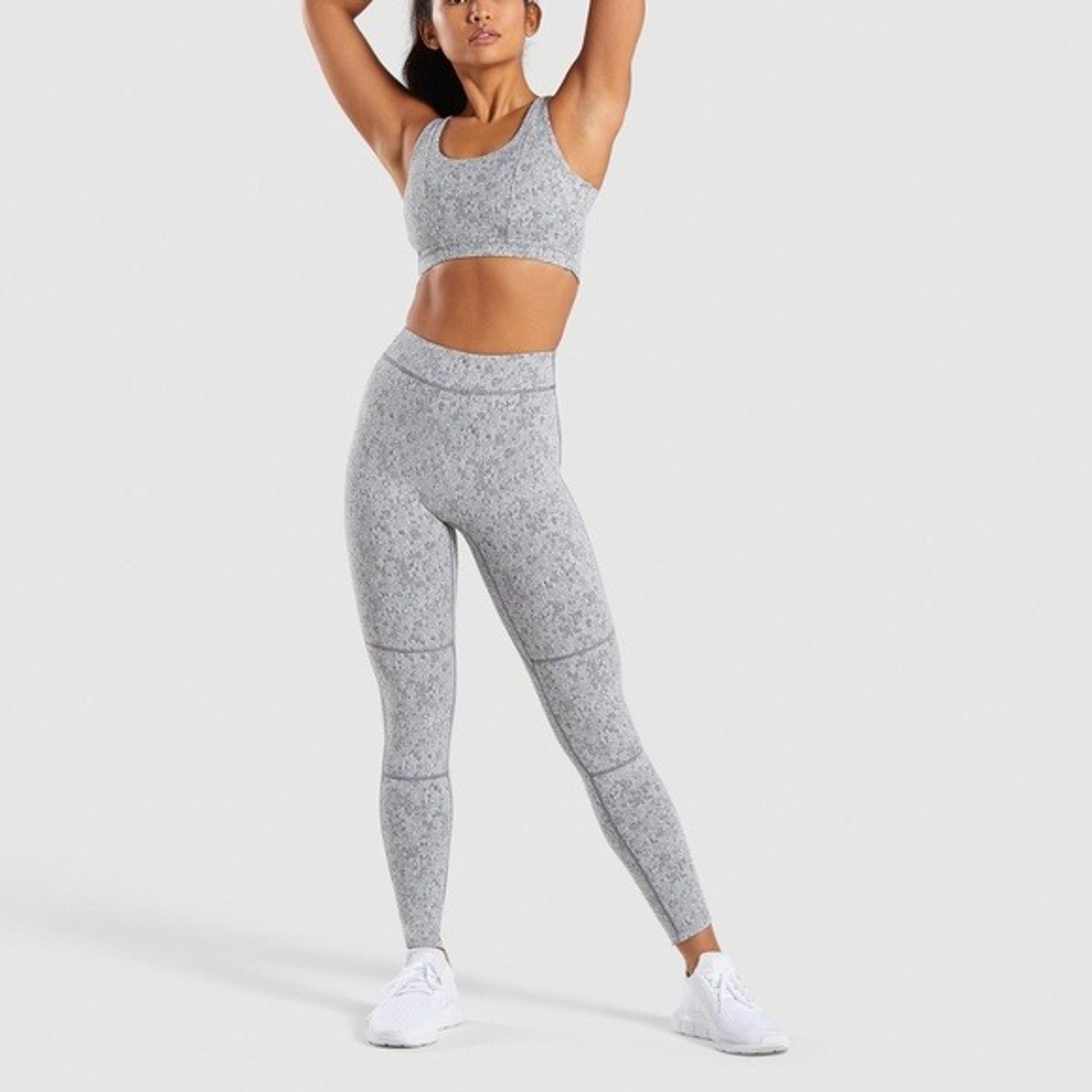 GYMSHARK Fleur Texture Leggings Charcoal