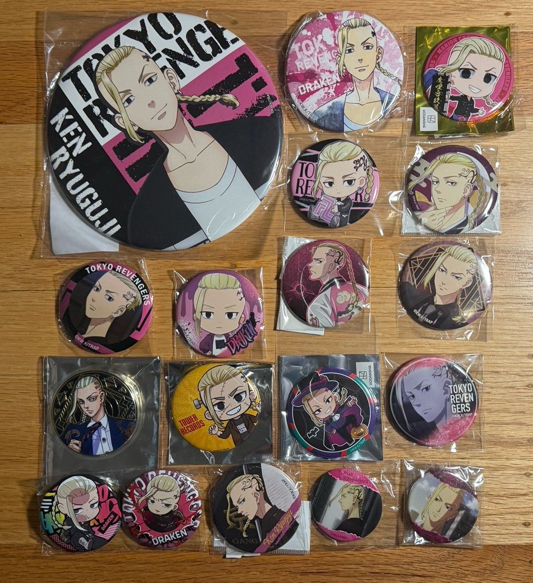 Tokyo Revengers Draken Can Badge Pin Lot 4