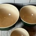 Emile Henry France for Williams Sonoma Set of 3 Ceramic Green Mixing Bowls
