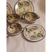 Hand Painted Yellow Birds 2 Handled 6 Cup / Bowl And 5 Plates Japan Vintage