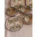 Hand Painted Yellow Birds 2 Handled 6 Cup / Bowl And 5 Plates Japan Vintage