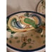 Hand Painted Yellow Birds 2 Handled 6 Cup / Bowl And 5 Plates Japan Vintage