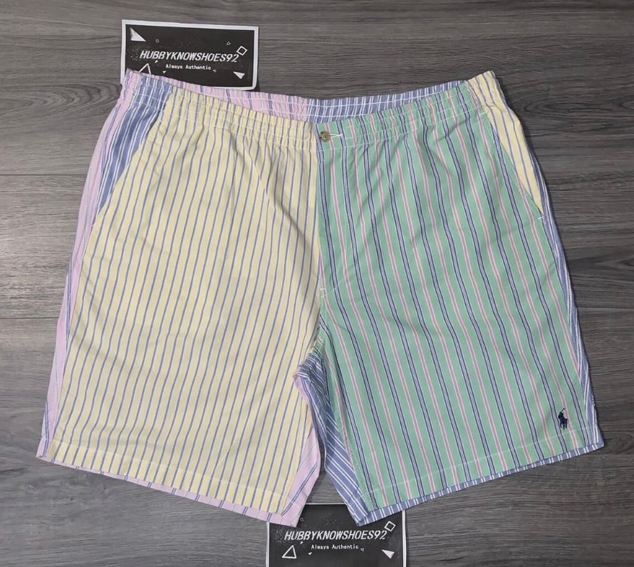POLO RALPH LAUREN Men’s Big & Tall Prepster Oxford Colorblock Cotton Shorts 2XLT