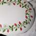 Vintage Vinyl Cushion Placemats Oval Strawberries Blossom Red Green set 4