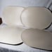 Vintage Vinyl Cushion Placemats Oval Strawberries Blossom Red Green set 4