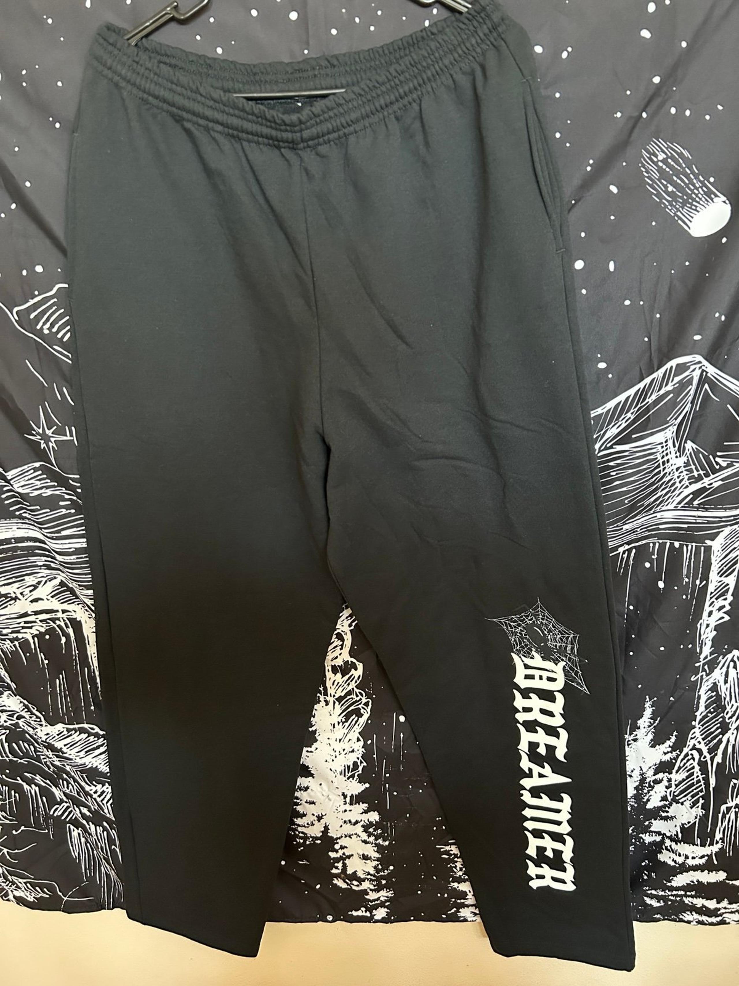 Fashion nova men Dreamer jogger spider with web Sweatpants Black XL