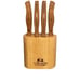 Chicago Cutlery Set of 6 Wooden Handled Steak Knives with Butcher Block