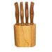 Chicago Cutlery Set of 6 Wooden Handled Steak Knives with Butcher Block
