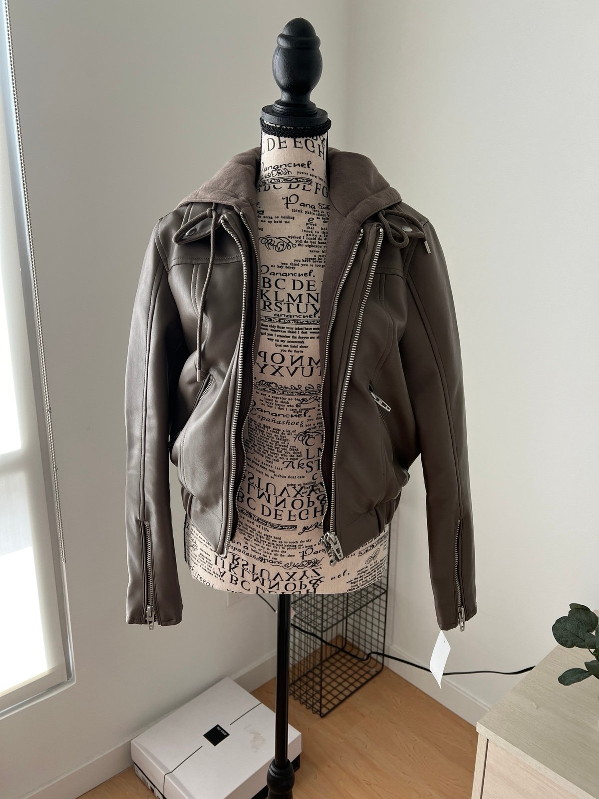 NWT Blank NYC Hooded Moto Jacket