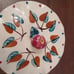 VTG Esmond Pottery Covered Casserole Leaf Pattern Apple Handle 7 in Wide