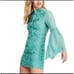 Free People Women Dress Sz 12 NWT Boho Mint green Embroidered Cleo Canton Dress