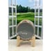 Mt. Fury Gray/Orange Ceramic Planter Pot with Wooden legs