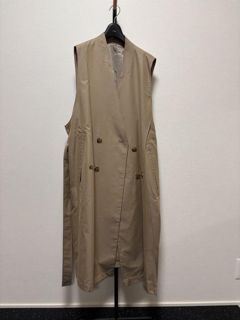 OVERSIZED LINEAR NO COLLAR COAT #BEIGE [ST.173-2] _ stein