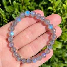 Labradorite 8MM Beads Handmade Stretch Bracelet Round Bead Healing Reiki Chakra