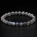 Labradorite 8MM Beads Handmade Stretch Bracelet Round Bead Healing Reiki Chakra