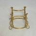 Vintage Polished Brass 5 1/4 LION HEAD Stand & CRACKLE GLASS Potpourri Bowl