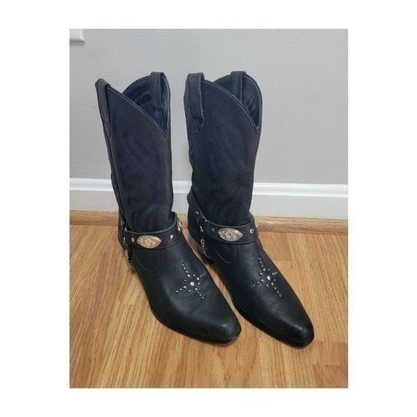 Western Cowgirl Leather Boots 8