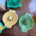 Vintage Plastic Manual Juicer Multicolor Reamer Farmhouse Kitchenware Lot of 17