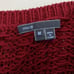 Vince Dark Red Crochet Knit Oversize Sweater M