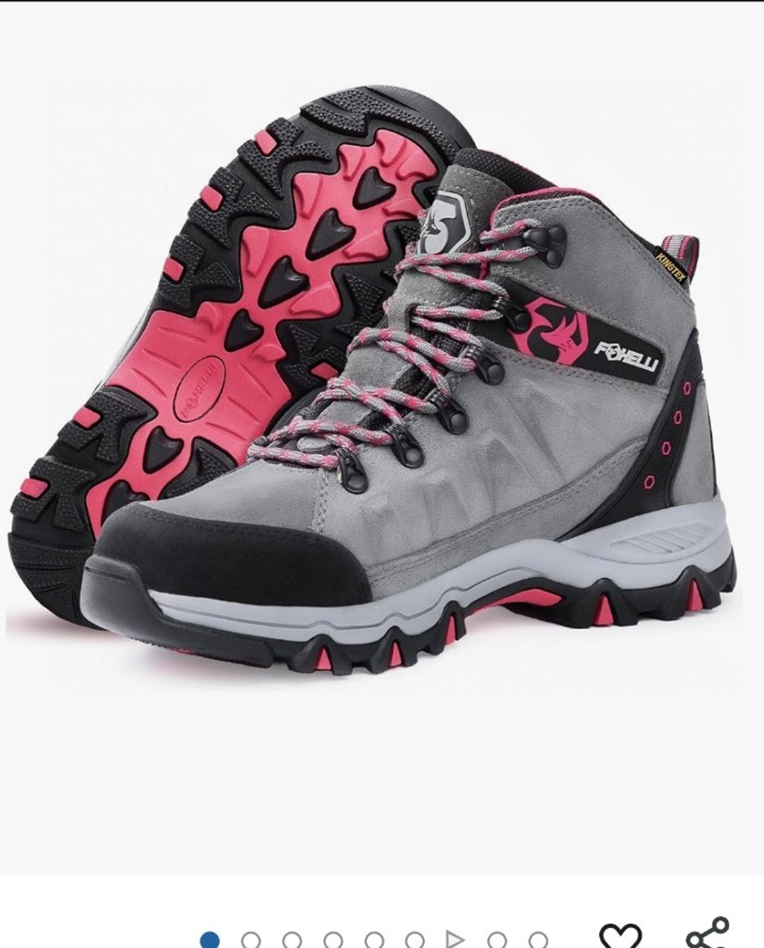 Foxelli Women’s Hiking Boots - Waterproof Suede Leather 9.5