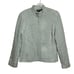 Norton McNaughton Houndstooth Grayish Green White Jacket Blazer Size 6 Full Zip