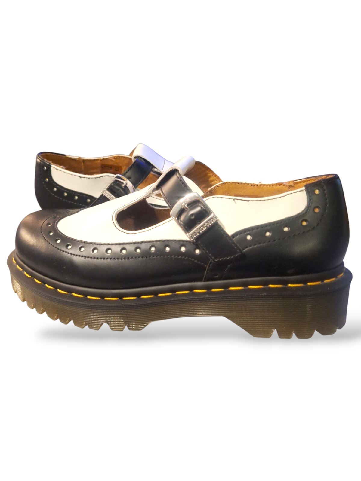 Dr martens Oxford Mary Janes demize black and white US ladies size 9