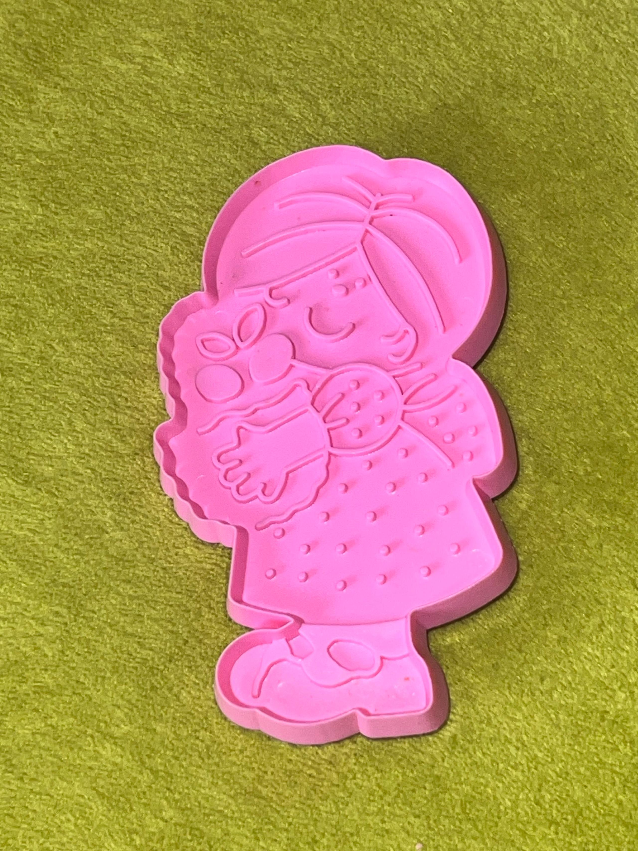 Hallmark Vtg Cookie Cutter - Girl Holding Easter Bouquet Flowers Mother's Day