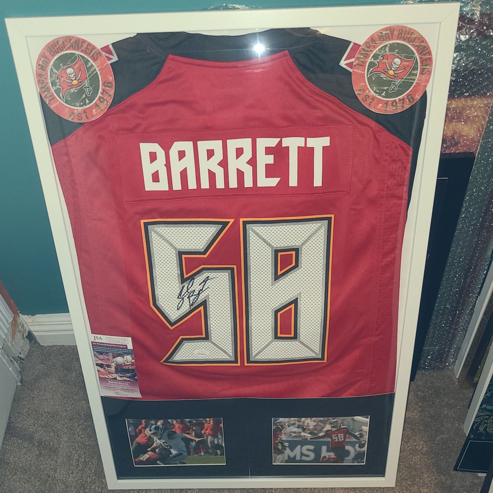 Shaquil Barrett Autographed Jersey JSA