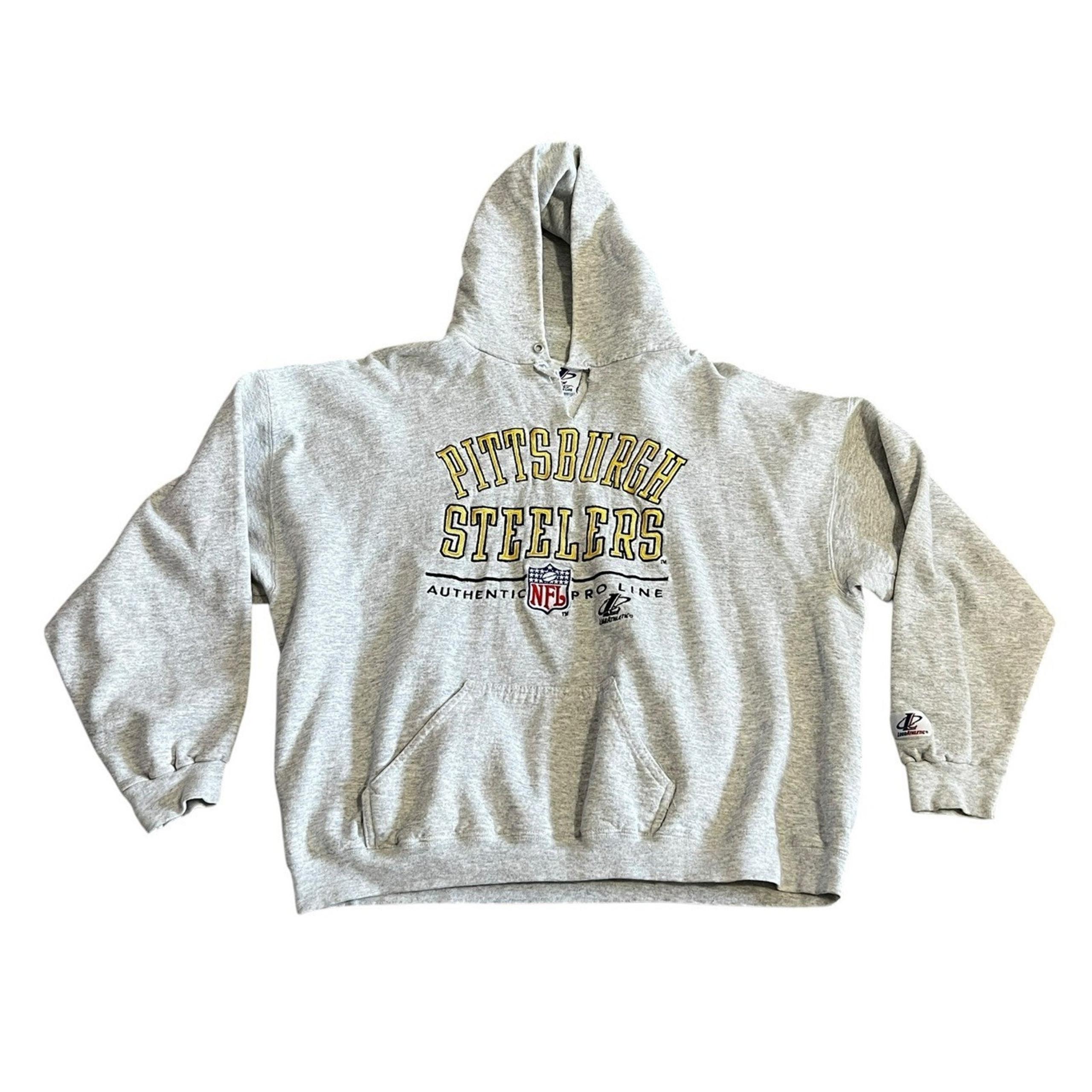 NFL Pro Line Pittsburgh Steelers Logo Athletic Hoodie Sweatshirt XL Made in USA