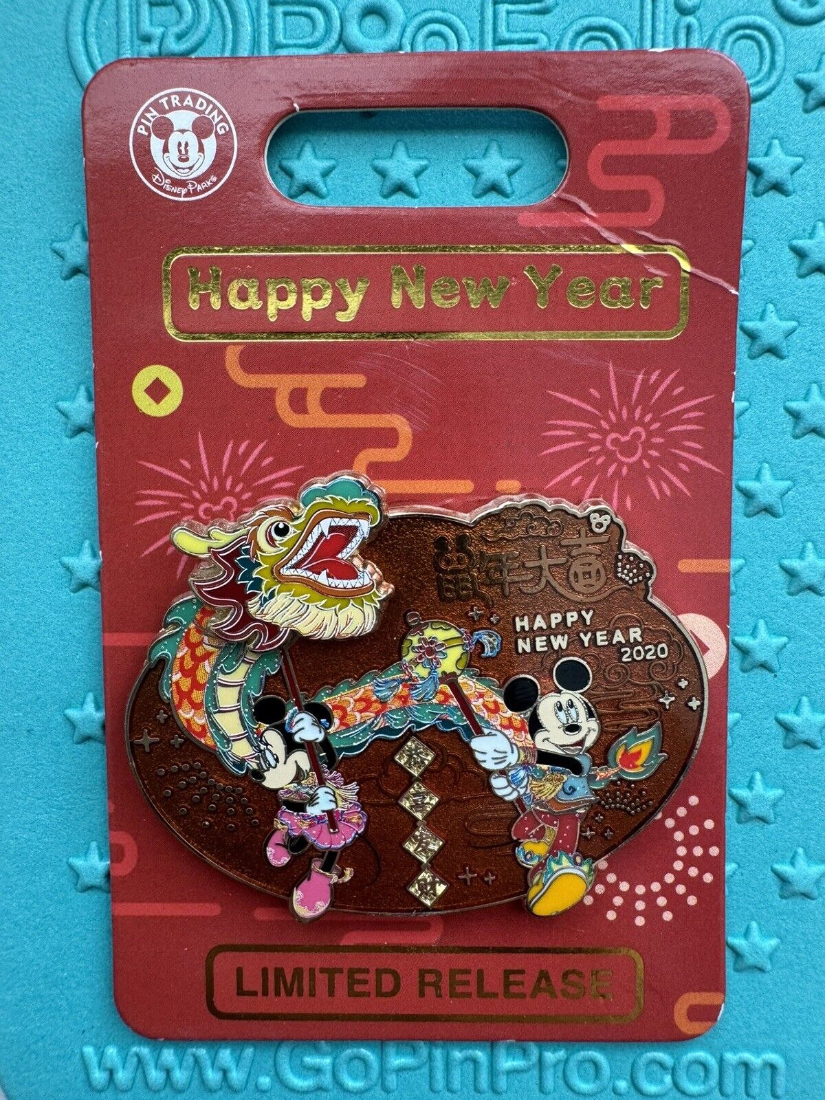Disney Parks Lunar Chinese New Year 2020 Pin Mickey Minnie Dragon LR