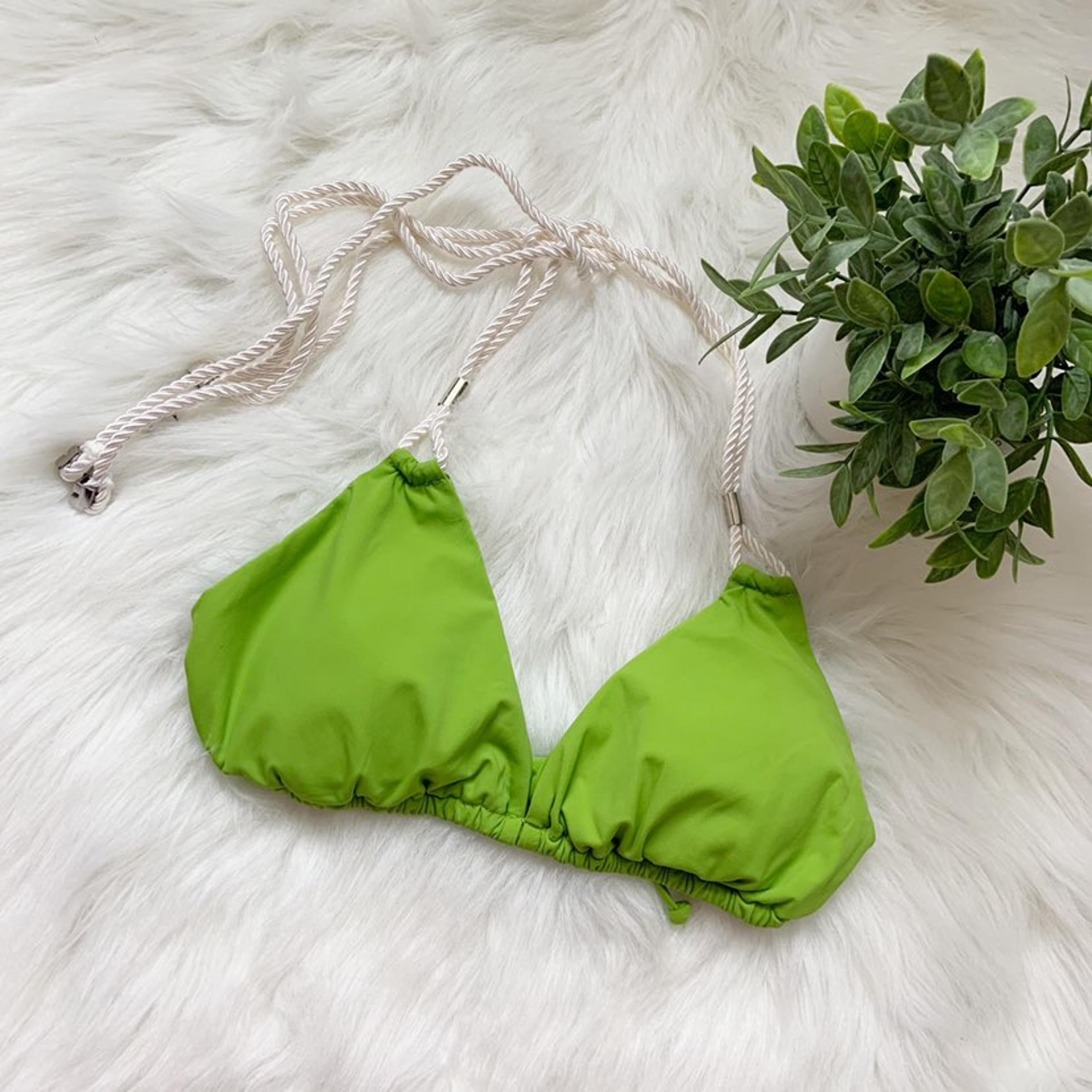 Koral Swimwear Neon Green Bikini Top M