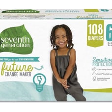 Seventh Generation Diapers Size 6 Sensitive Protection Free & Clear 108 Count