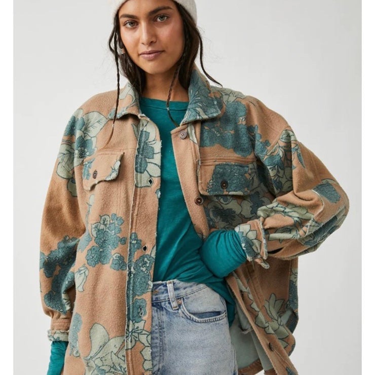 NWT Free People Floral Printed Ruby Jacket