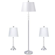 3 pc Floor Lamp and Table Lamps Set 2 table lamps and 1 floor lamp L2
