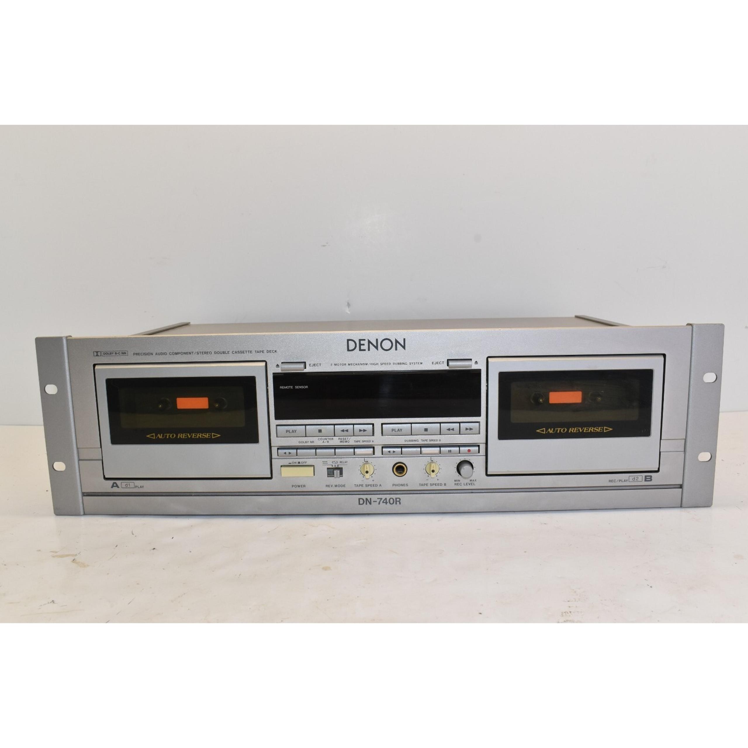 DENON DN-740R Twin Tape Stereo Cassette Deck - Working