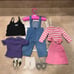Girls on the Go Fancy Fleece Coat Outfit for 18 Dolls Lot w/ Carry Clothing Bag