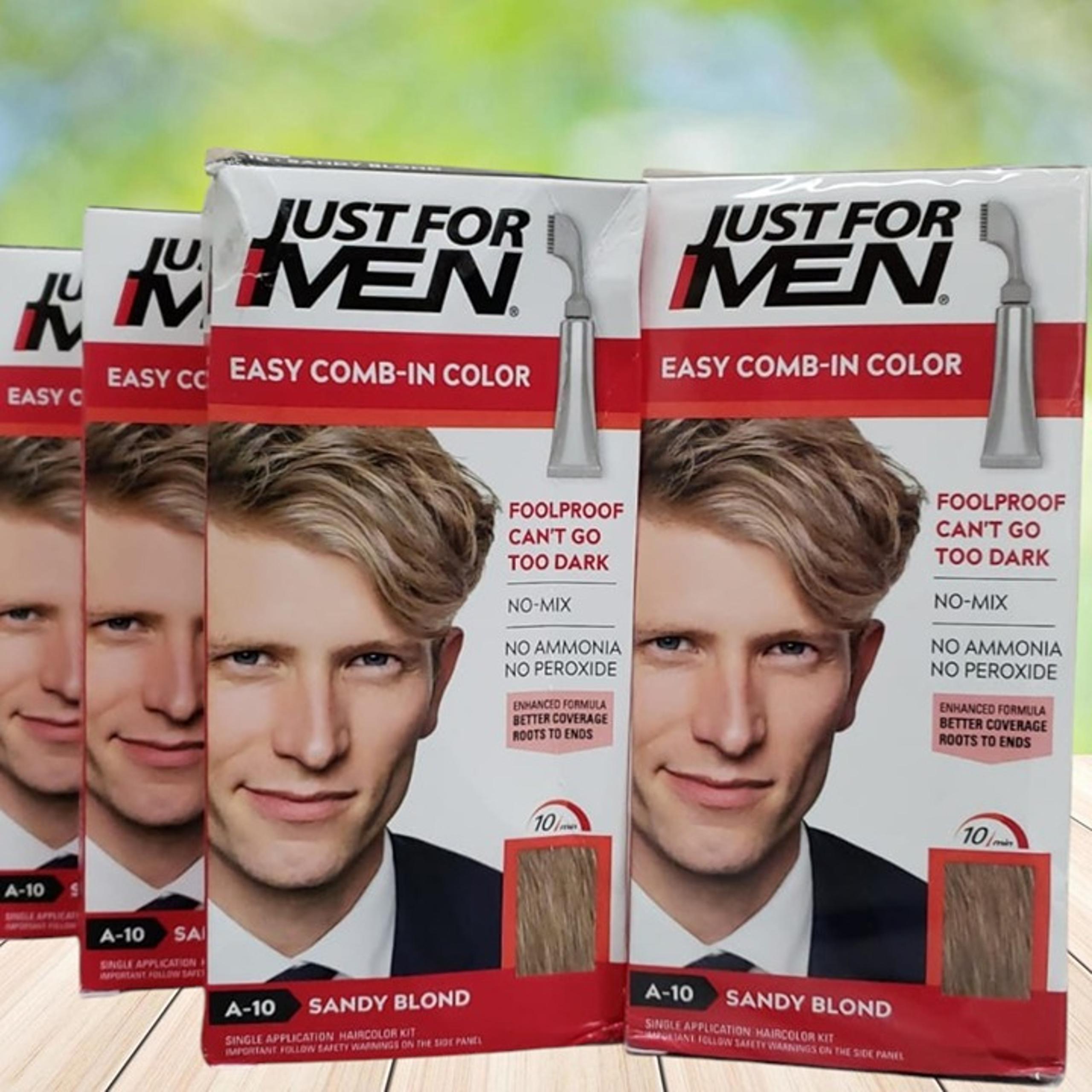 6 Boxes Comb-In Color Hair, Sandy Blond A-10 By Just For Men