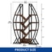 Oval Bookshelf 5 Tier Etagere Bookcase Industrial Display Shelve for Home Office