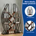 Oval Bookshelf 5 Tier Etagere Bookcase Industrial Display Shelve for Home Office