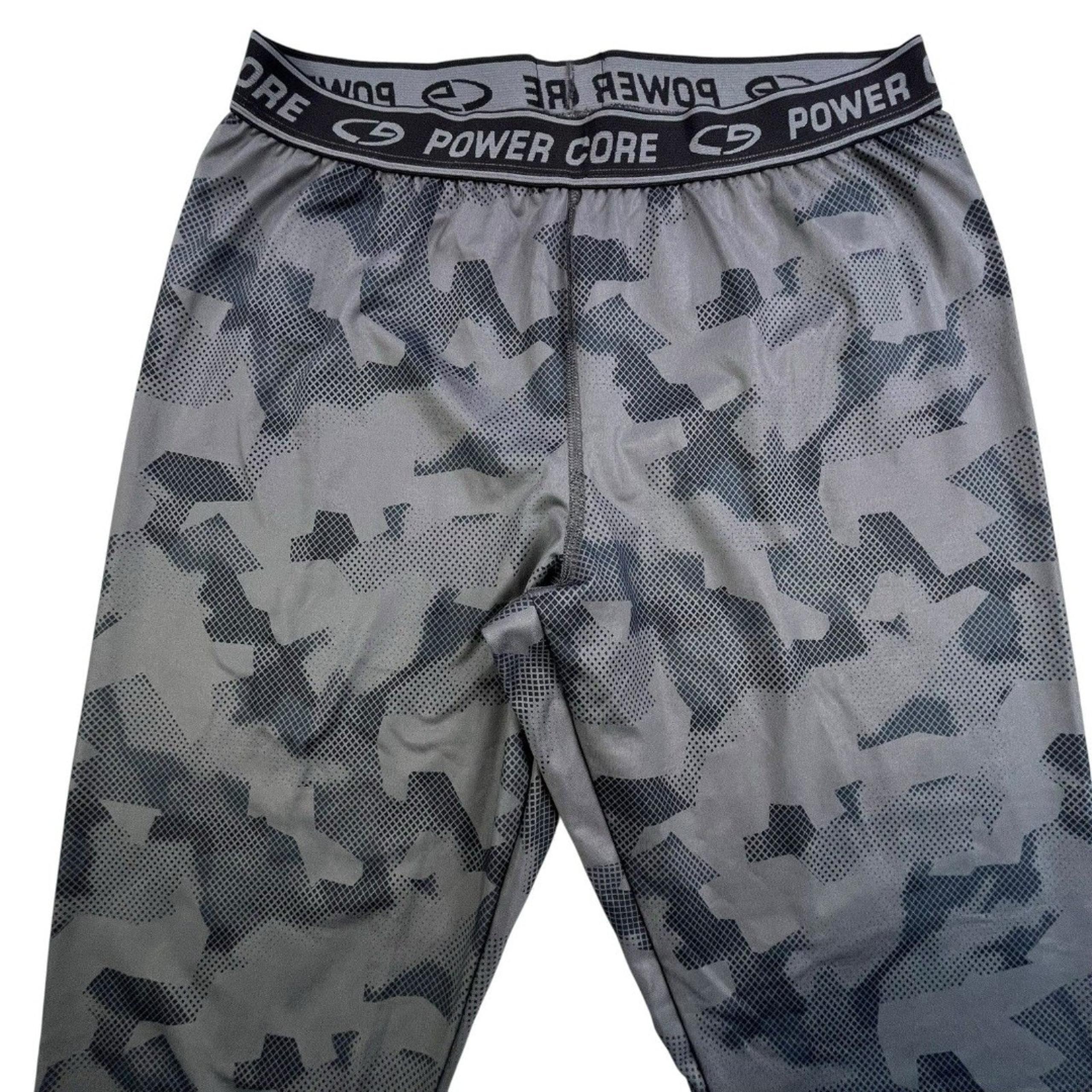 Champion Compression Pants Men’s XL Gray Camo Power Core Leggings Gym Workout