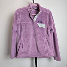 Patagonia Re-Tool Snap-T Fleece Pullover Sweater Jacket Purple Gray Polartec Med