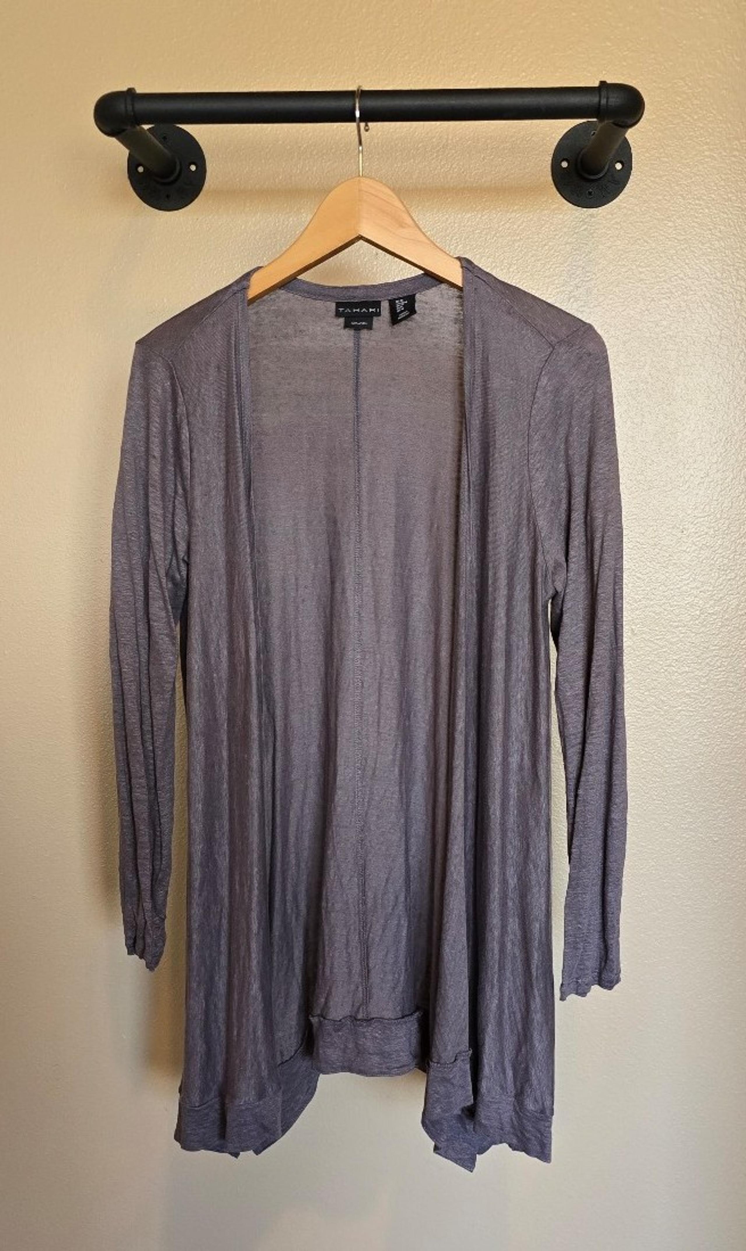 Tahari 100% linen lightweight cardigan women's size medium