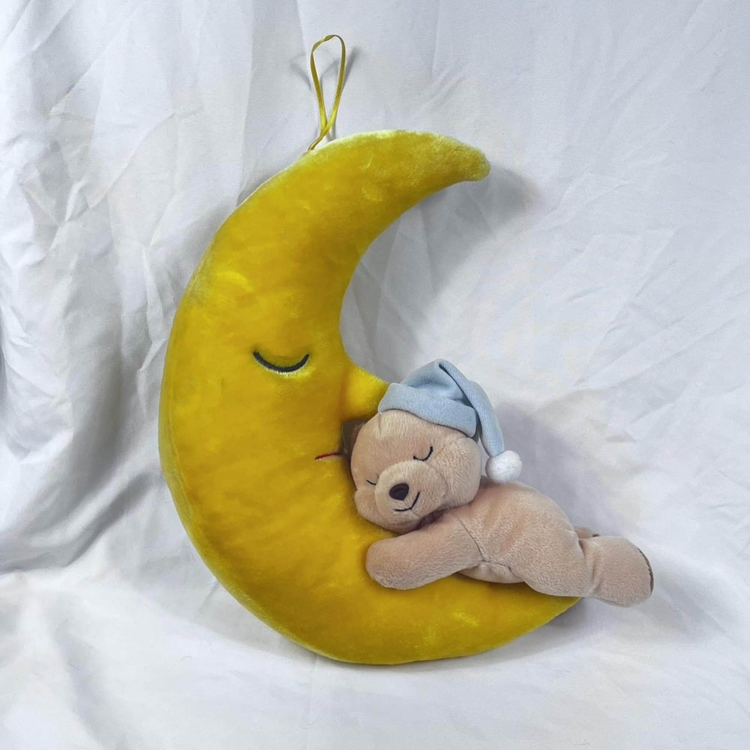 Vintage Canterbury Bear On Moon Childs Sleep Plush Toy Hanging Decor 40cm 16in