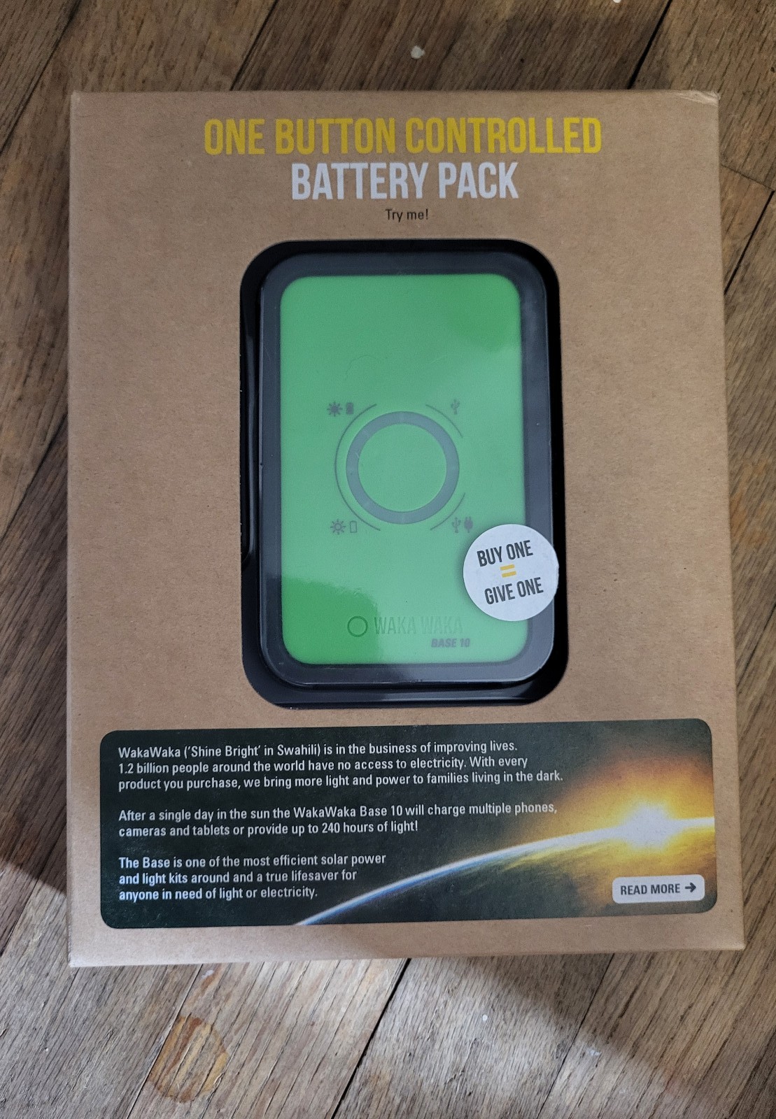 Waka waka 10 NIB battery pack +led lights