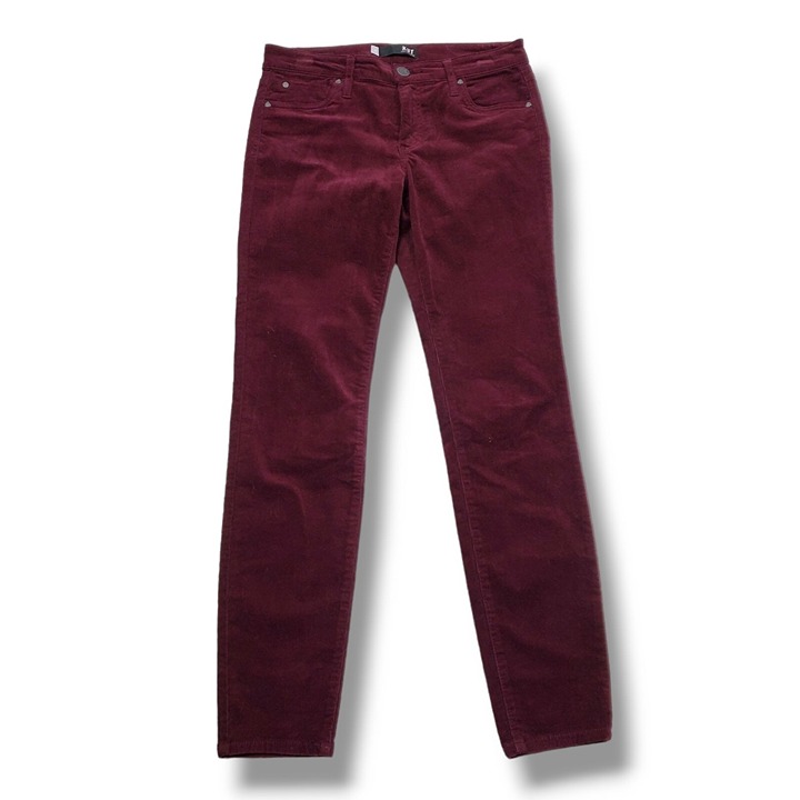 Kut from the Kloth Diana Fab Ab Skinny Corduroy Pants Womens 4 Red