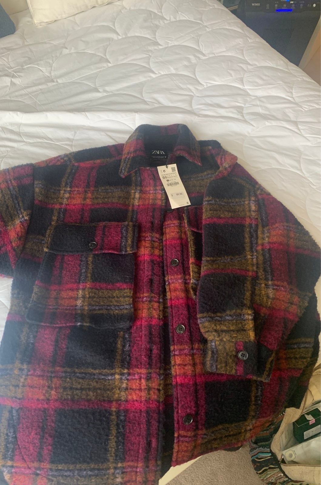 Zara plaid shacket